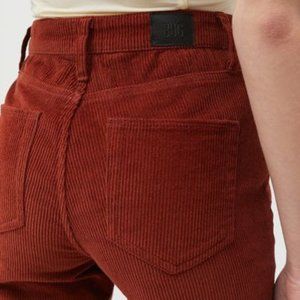 BDG (URBAN OUTFITTERS) CORDUROY HIGH RISE PANTS ORANGE